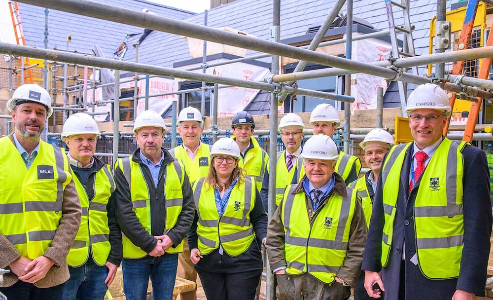 Topping-Out Ceremony marks major milestone in Canford's Sixth Form Development